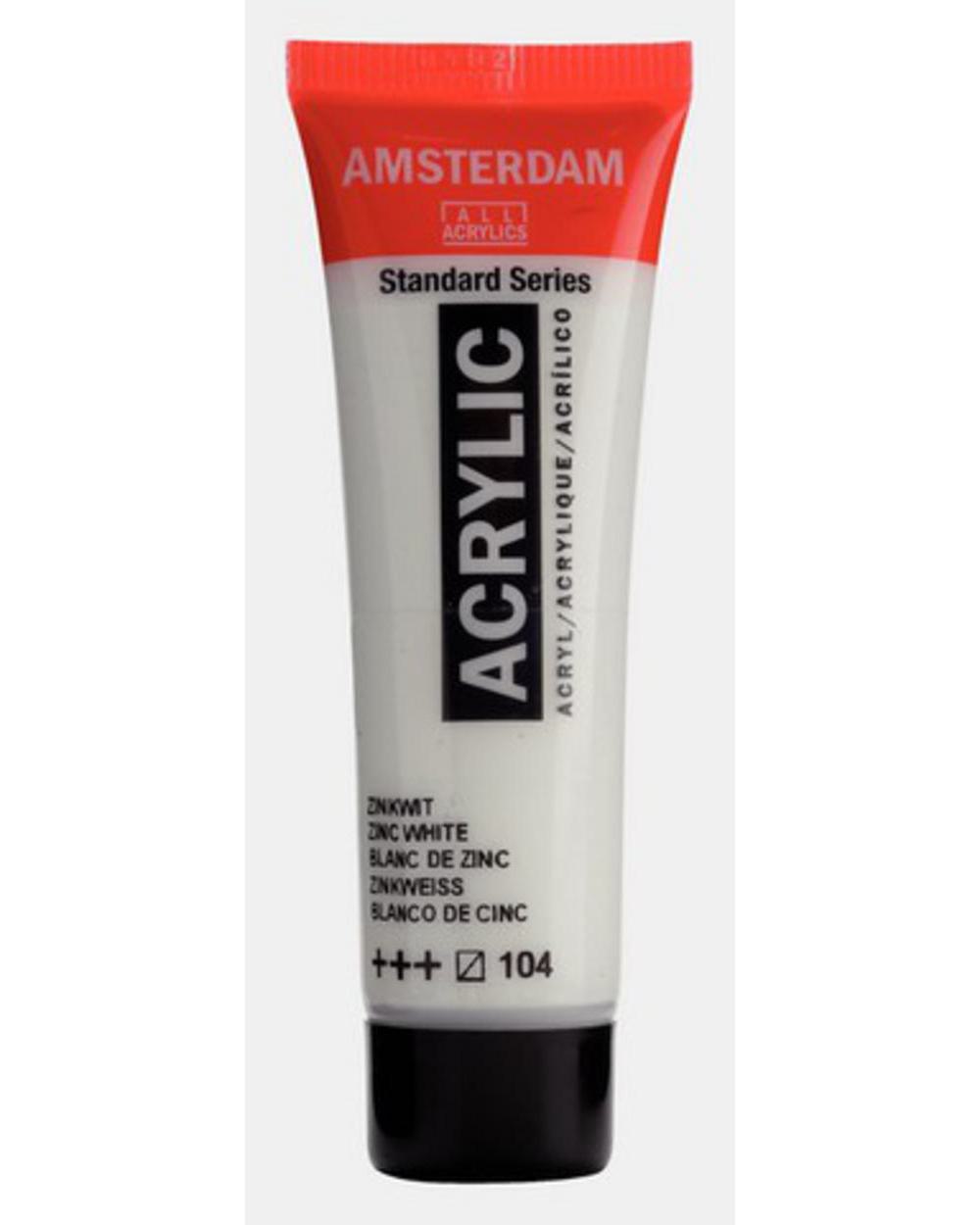 Amsterdam, Acrylic, Art & School, Paint, 20ml, 974510, Zinc White